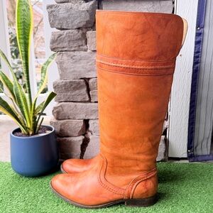 Frye Melissa Trapunto Riding Pull-On Marbled Leather Women’s Boots